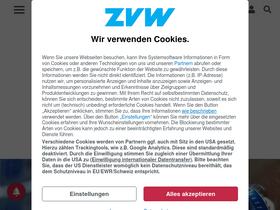 'zvw.de' screenshot
