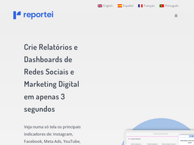'reportei.com' screenshot