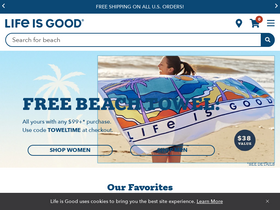 'lifeisgood.com' screenshot