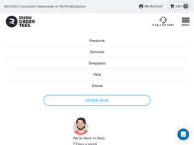 'rushordertees.com' screenshot