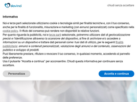 'davincisalute.com' screenshot