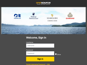 'onesourcecruises.com' screenshot