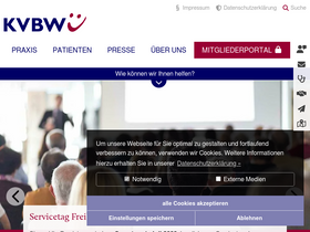 'kvbawue.de' screenshot