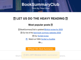 'booksummaryclub.com' screenshot