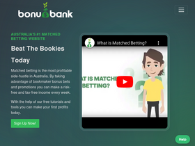 'bonusbank.com.au' screenshot