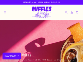 miffiescoffee.com homepage screenshot