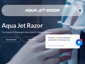 aquajetrazor.com homepage screenshot