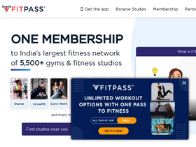 'fitpass.co.in' screenshot
