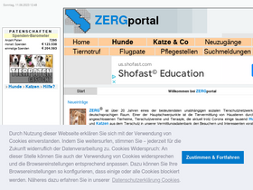 'zergportal.de' screenshot