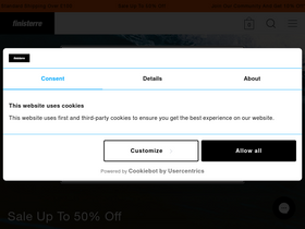Finisterre homepage screenshot