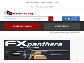 'bakerairguns.com' screenshot