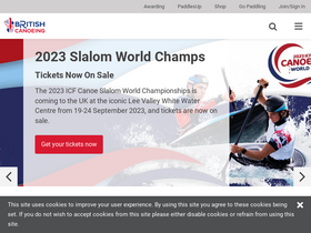 'britishcanoeing.org.uk' screenshot
