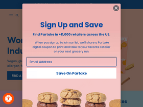 Partakefoods website screenshot