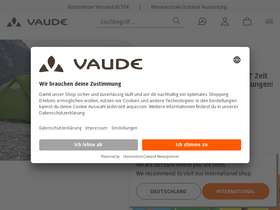 'vaude.com' screenshot