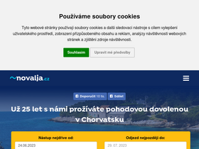 'novalja.cz' screenshot