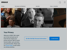 'imax.com' screenshot