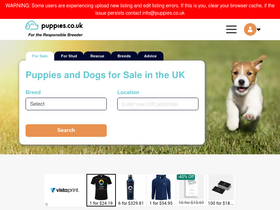 'puppies.co.uk' screenshot
