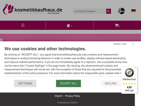 'kosmetikkaufhaus.de' screenshot