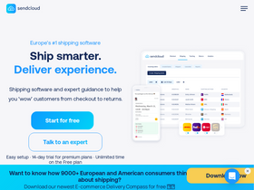 'sendcloud.com' screenshot