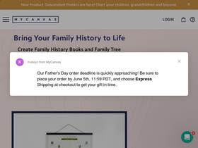 'mycanvas.com' screenshot