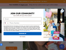Zellies homepage screenshot