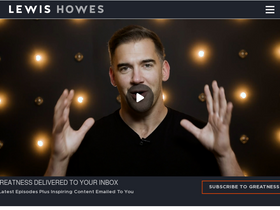 'lewishowes.com' screenshot