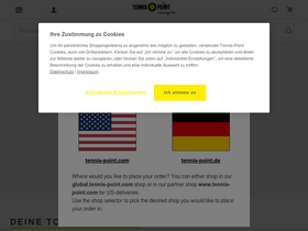 'tennis-point.de' screenshot