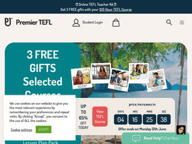 'premiertefl.com' screenshot