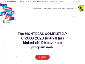 'montrealcompletementcirque.com' screenshot