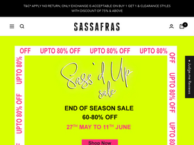 'sassafras.in' screenshot