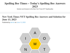 'spellingbeetimes.com' screenshot