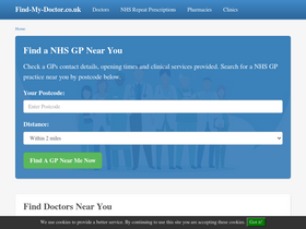 'find-my-doctor.co.uk' screenshot