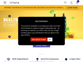 'dovaping.com' screenshot