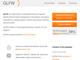 'glfw.org' screenshot