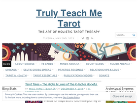 'teachmetarot.com' screenshot