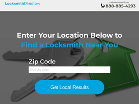 'locksmithdirectory.com' screenshot