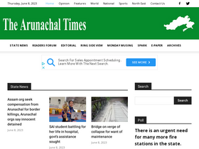 'arunachaltimes.in' screenshot