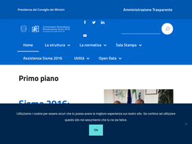 'sisma2016.gov.it' screenshot