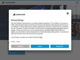'sennheiser.com' screenshot