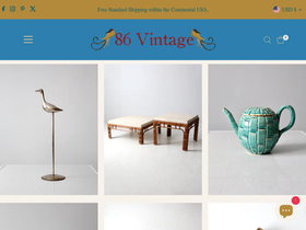 86vintage.com homepage screenshot