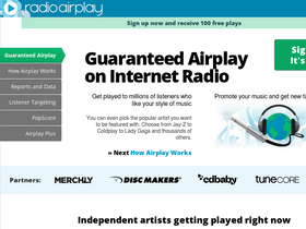 'radioairplay.com' screenshot