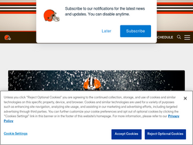 'clevelandbrowns.com' screenshot
