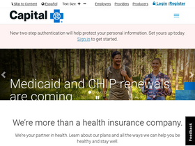'capbluecross.com' screenshot
