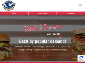'williesgrillandicehouse.com' screenshot