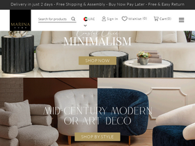 'marinahomeinteriors.com' screenshot