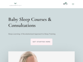 'thepeacefulsleeper.com' screenshot