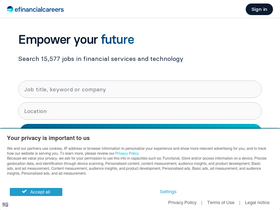 'efinancialcareers.cn' screenshot