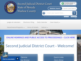 'washoecourts.com' screenshot