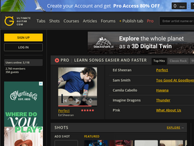 'ultimate-guitar.com' screenshot