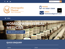 'homeopathicdoctor.co.in' screenshot